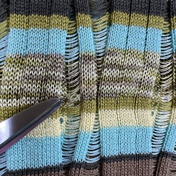 Missoni Cardigan Womens Size It 48 Lace Ribbed Form Fitting Stretch Cotton Retro - Picture 7 of 13